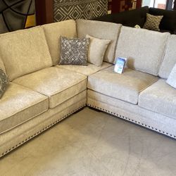 New Sectional Three Pieces Color, Beige Free Deliver