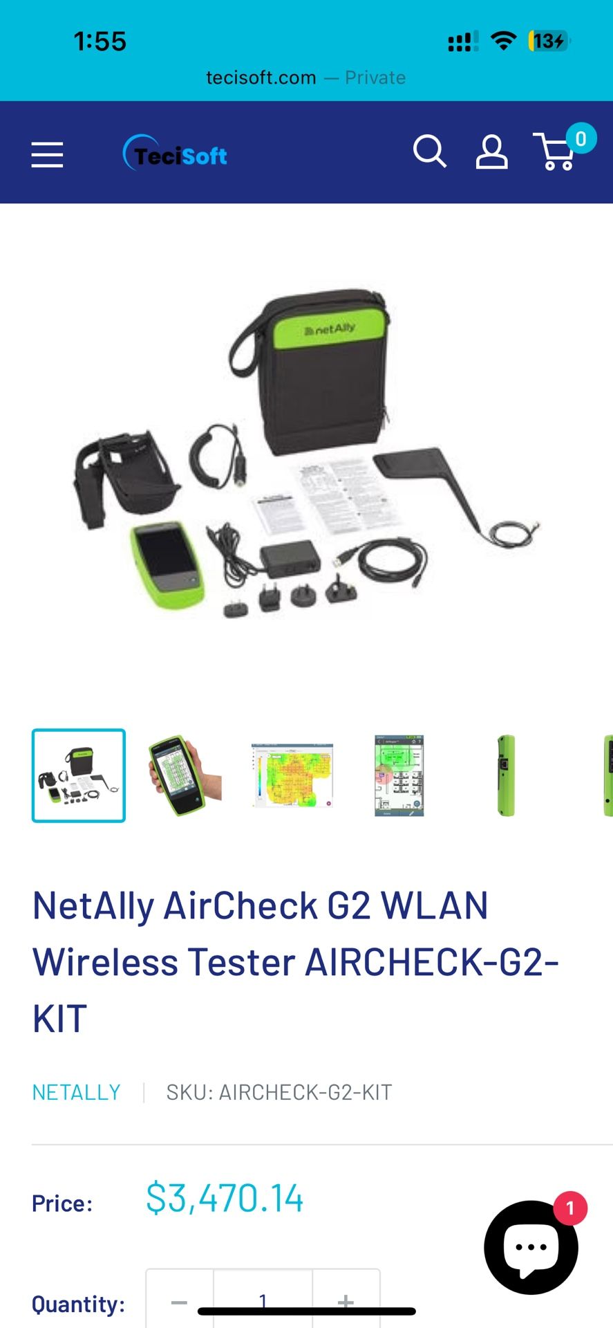 NetAlly AirCheck G2 WLAN Wireless Tester AIRCHECK-G2-KIT