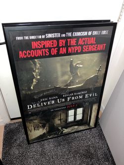 Deliver Us From Evil Signed Movie Poster Framed