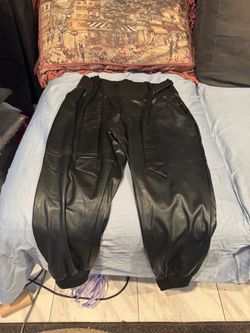 Rewash leather like pants