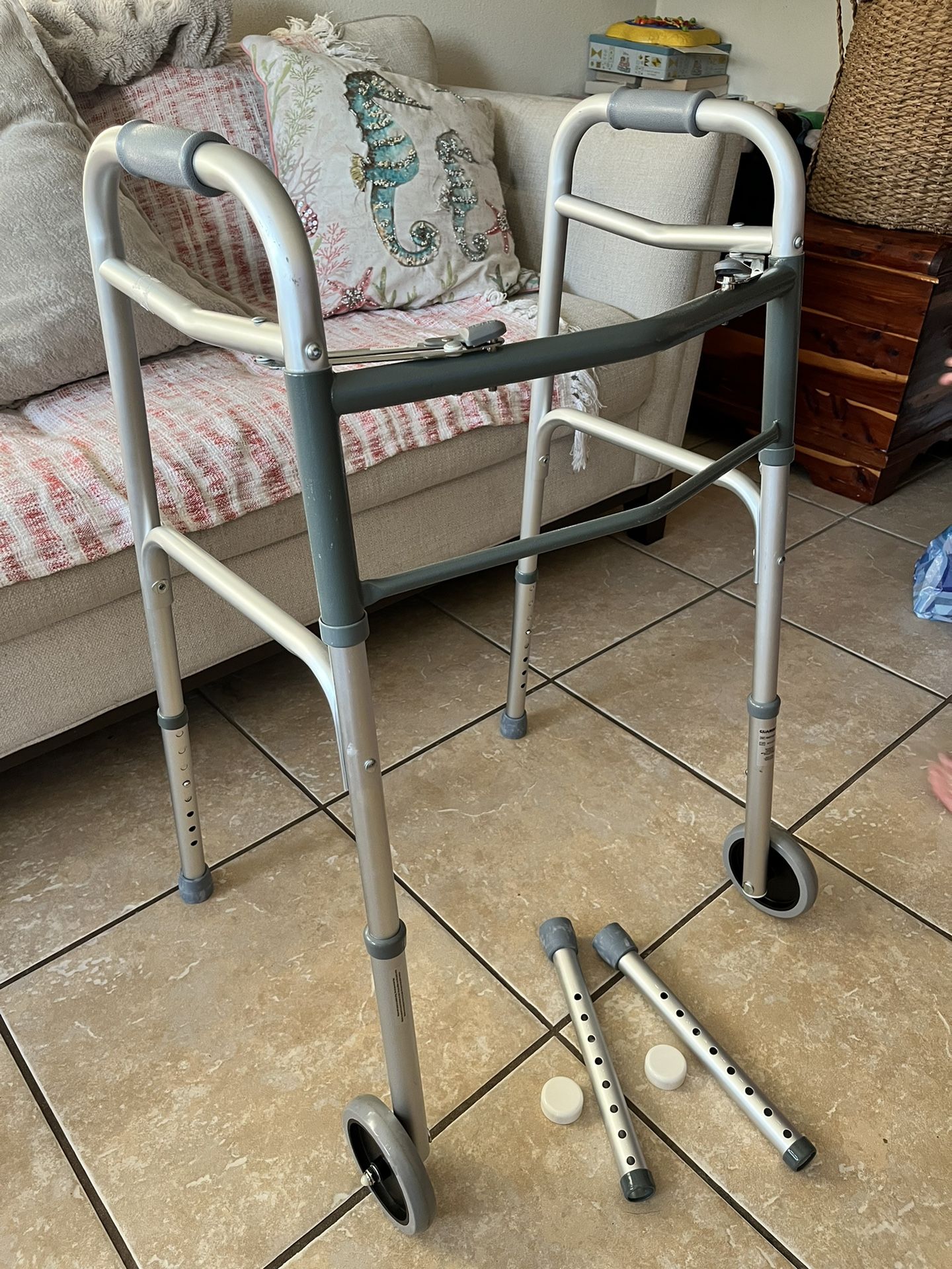 Walker with legs and wheels