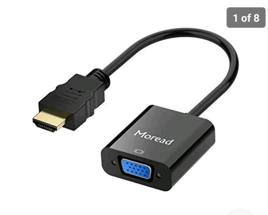 Moread HDMI to VGA Adapter Gold-Plated HDMI to VGA Adapter Male to Female for...