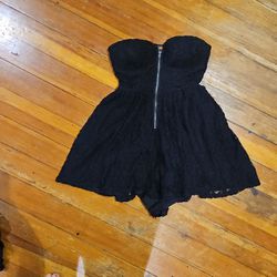 S Black Sleeveless Short Dress