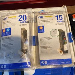 Two Breakers One  20 app one 15 amp 20 open brand new