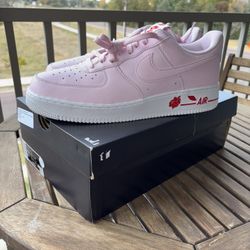 Nike Air Force 1 Low Rose Pink White 'Thank You Plastic Bag. Size 12.5