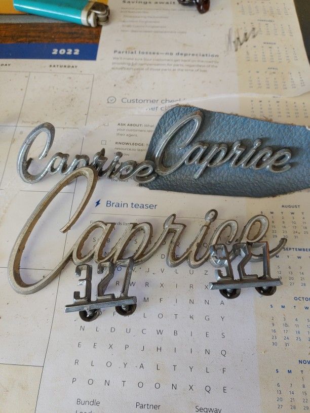 1967 Vintage Chevrolet Caprice Emblems