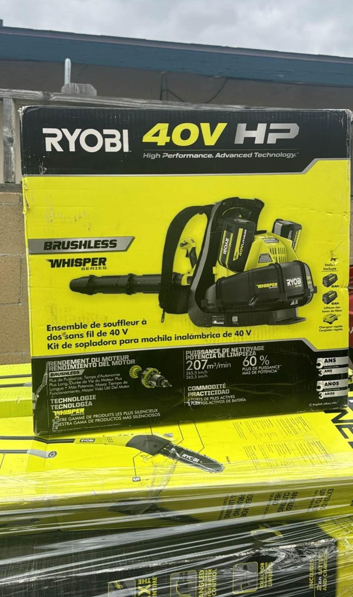 Ryobi 40v Backpack Vacuum With 2 Batteries And Charger