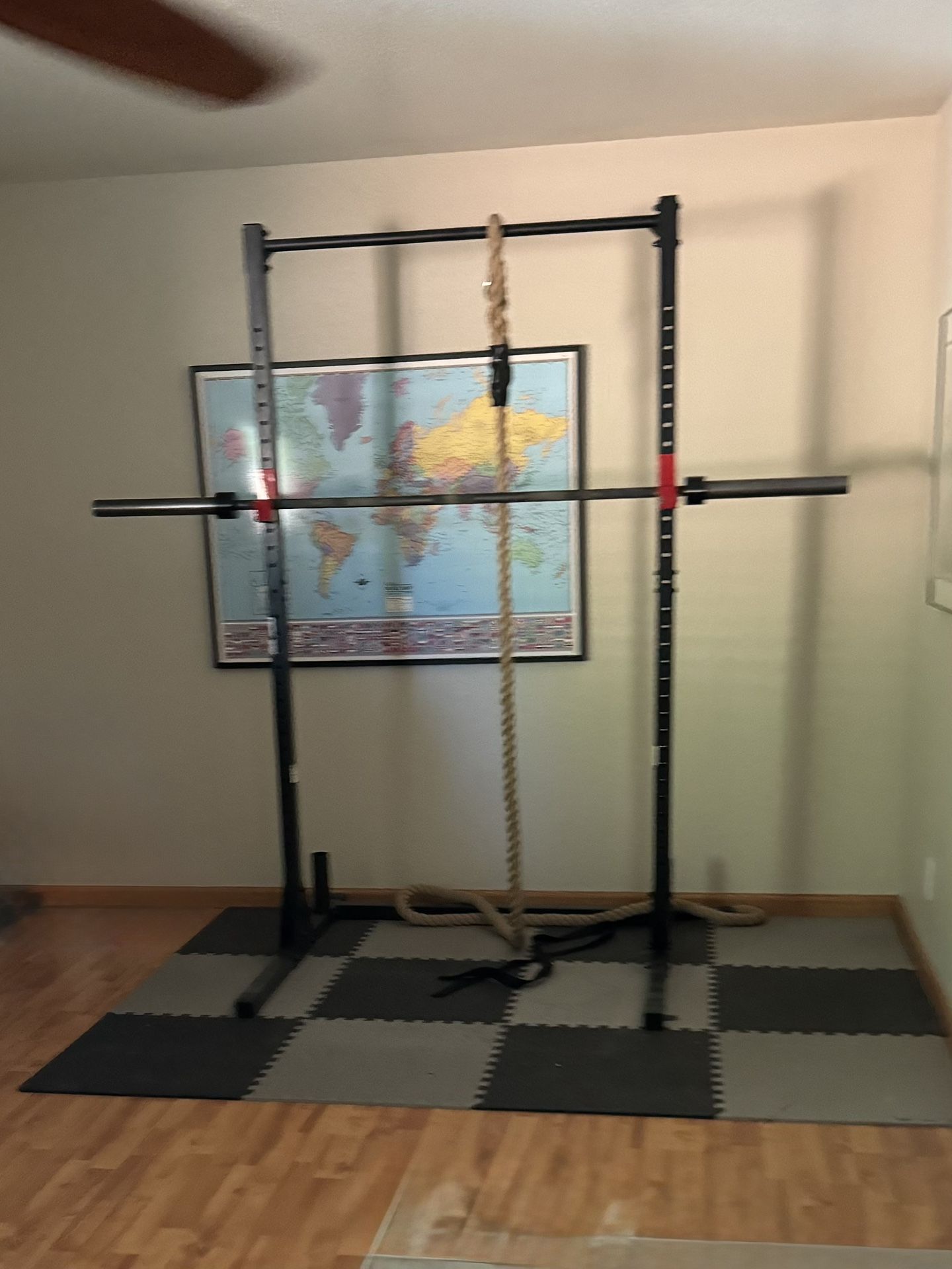 Power Rack Exercise Stand, Bench And Foam Floor Tiles