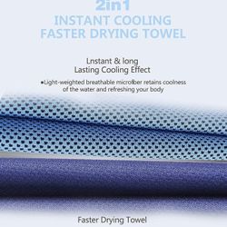 4 Packs Cooling Towel (40"x 12"), Ice Towel, Microfiber Towel, Soft Breathable Chilly Towel Stay Cool for Yoga, Sport, Gym, Workout, Camping, Fitness,