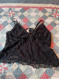 avenue body black lace babydoll Flower cami top Women’s Sz 22-24
