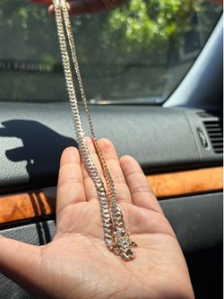 14k solid flat cuban chain