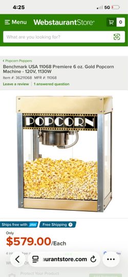 Benchmark USA Premiere 6 oz Gold Popcorn Machine