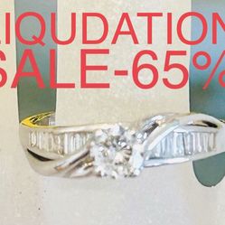 Engagement and Wedding Ring in ONE Diamond Ring  1.40 Carats NATURAL DIAMONDS ❤️ SALE -65%❤️ THE APPRAISAL WAS WHEN GOLD WAS 1800  NOW ITS  Over $4800