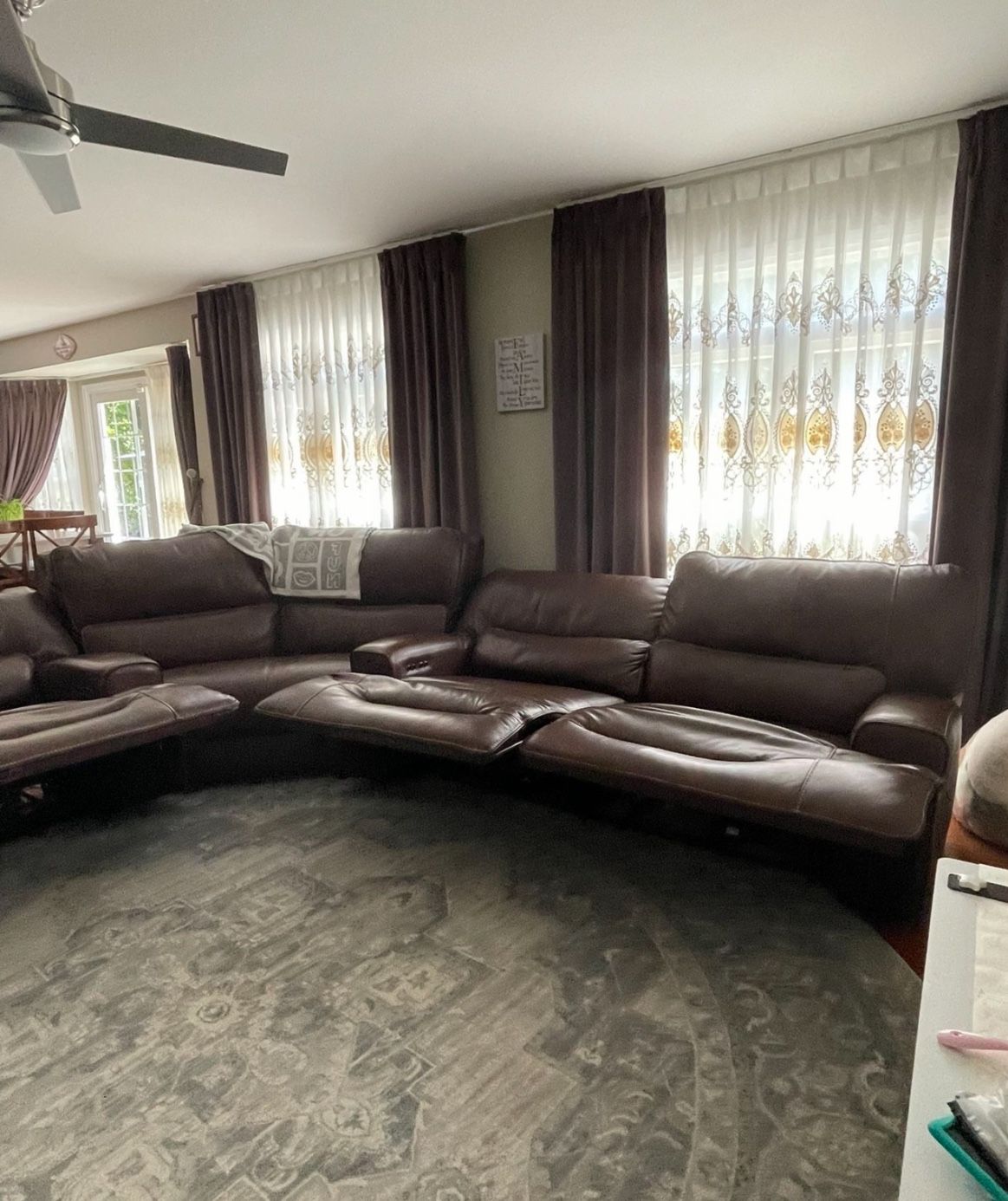 Brown Leather Sofa