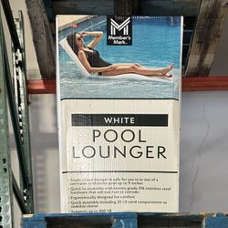 Members Mark White Pool Lounger Brand New In Box 