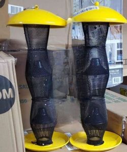 2 BIRD FEEDERS & FOOD