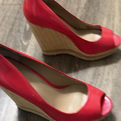 Saks Fifth Avenue Red Wedges & Nike Kids Sneakers Lot ✨ Good Condition 👟👠 Great Deal! 💰