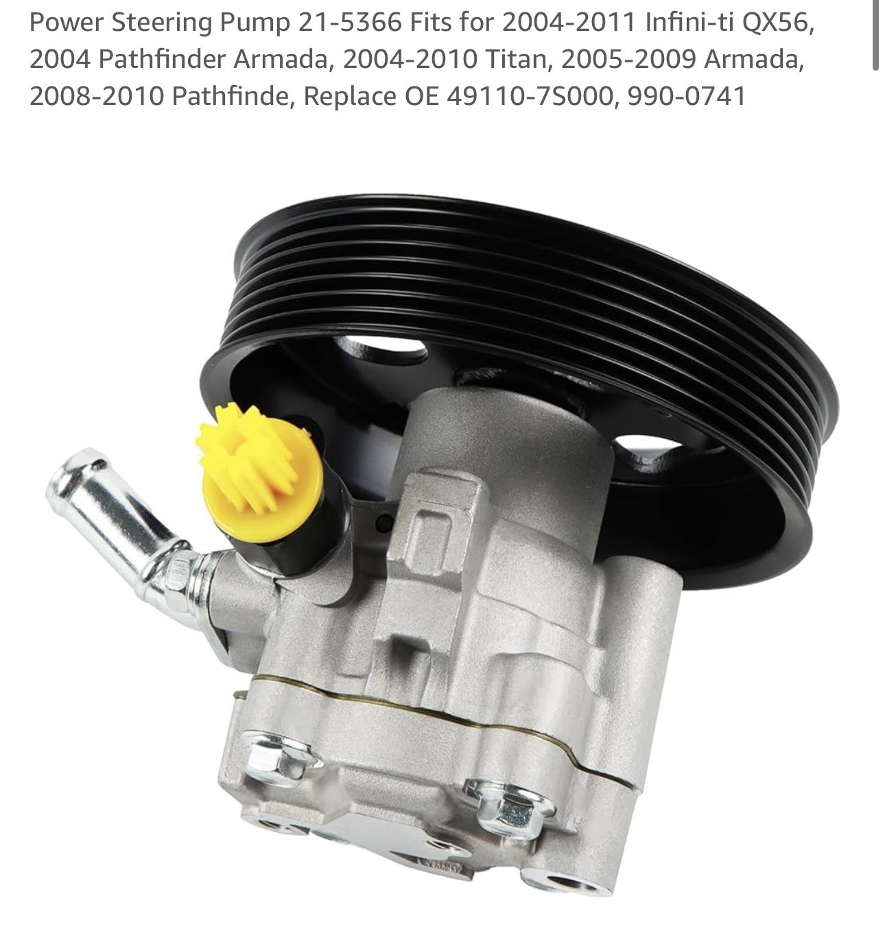 Power Steering Pump 21-5366 for 2004-2011 5.6L Infiniti QX56 Nissan Titan Armada
