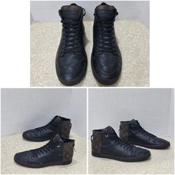 Louis Vuitton Line-Up Sneaker Boot Black/Brown monogram Men's Size 10 US 11