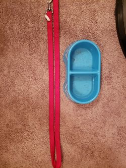 Leash and Bowl