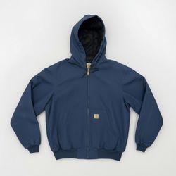 Carhartt Vintage 2005 Active Jacket Mens XL Navy Mesh Zip Lined Fade Hoodie J161