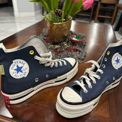 New Converse Chuck 70 Plus Heel Loop Sneakers in Navy size 8 Men - 10 women 
