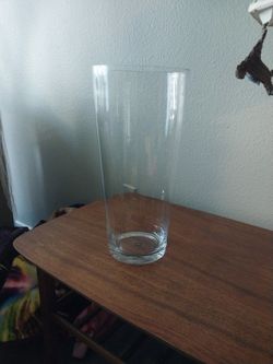 Tall Handcrafted Glass Vase 