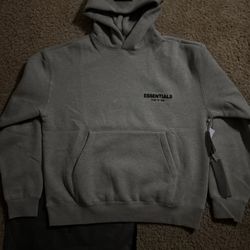 fear of god essentials dark oatmeal hoodie size M-L