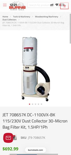 JET DC-1100A DUST COLLECTOR