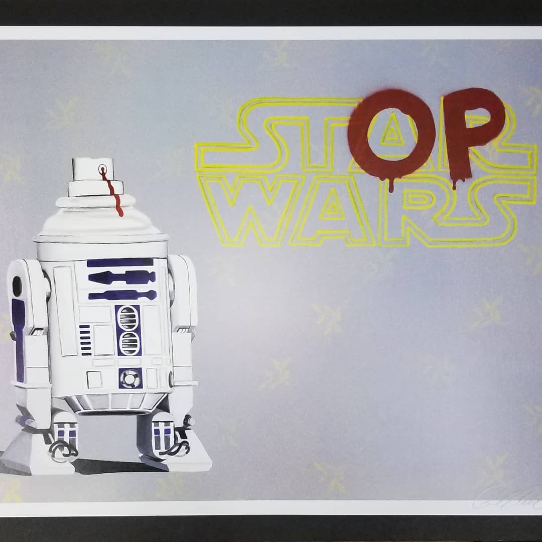 Star wars art,may the fourth be with you,r2d2,lowbrow original