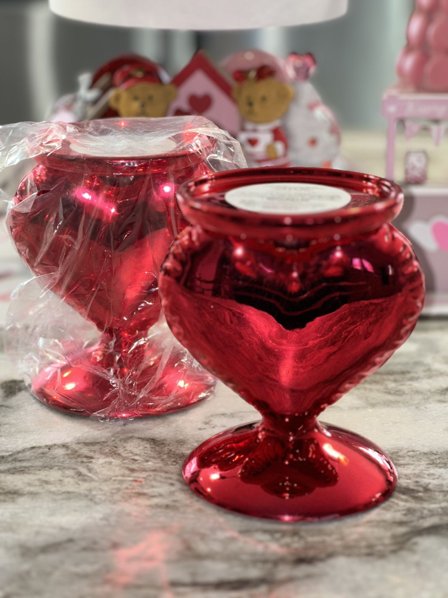 Valentine’s Day Bath And Body Works Red Heart Three Wick Candle Holder