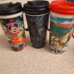 USED* Disney CUPS & POPCORN BUCKETS Collectible 