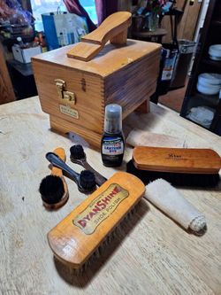 Shoe Shine Box & Kit
