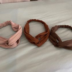 Set Of 3 Twist Headbands