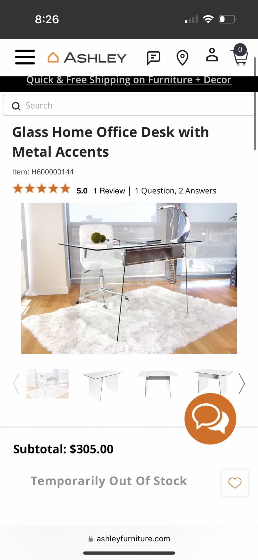 Glass Desk