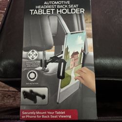 Automotive headrest backseat tablet holder
