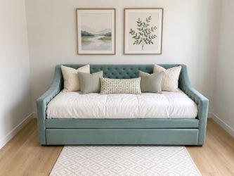 Daybed with Trundle PLUS two mattresses included - LIKE NEW