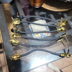 DONNER 6 inch Guitar Pedal Board Patch Cables - Nickel Plugs 