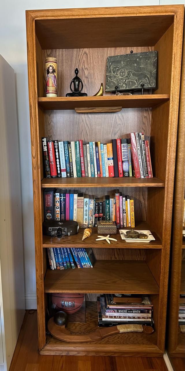 FREE: Two wood bookshelves with backlighting