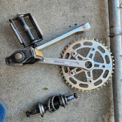 80's Bmx Super Maxy Cranks W Tange Bottom Bracket 