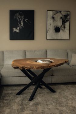 Table with Modern Industrial X-Base