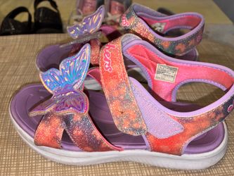 Skechers Girls Glitter Butterfly Sandals
