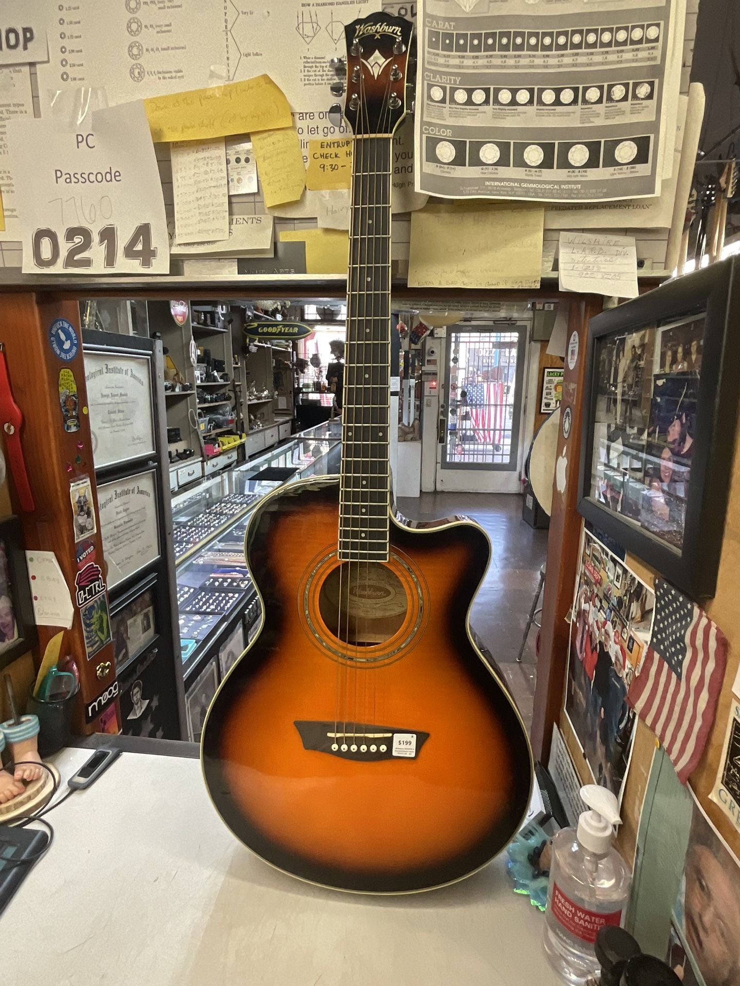 Washburn EA15ATB-A Acoustic/Electric Guitar
