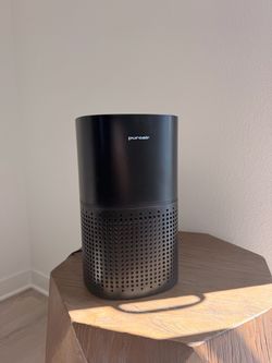 Black Air Purifier with Top Controls