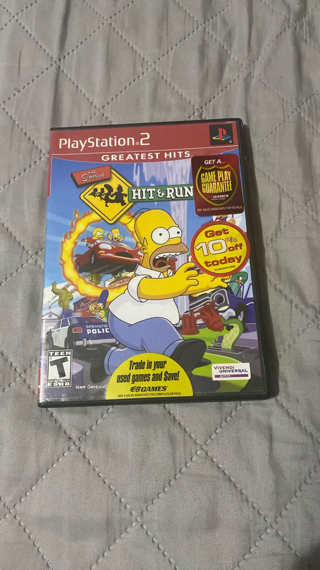 Simpsons: Hit & Run for the PlayStation 2.