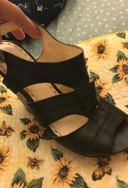 Black leather Coach shoes size 9