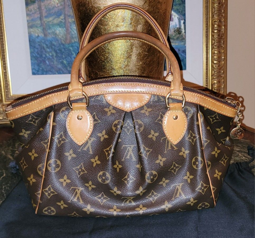 LOUIS VUITTON TIVOLI PM TOP HANDLE ZIP SATCHEL HANDBAG MONOGRAM CANVAS