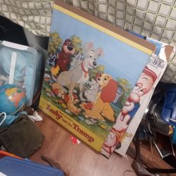 1986 Rare Lady And The Tramp Movie Poster