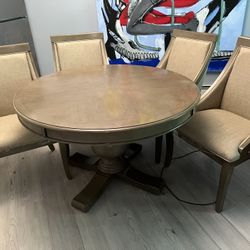 Round Table With 4 Chairs 