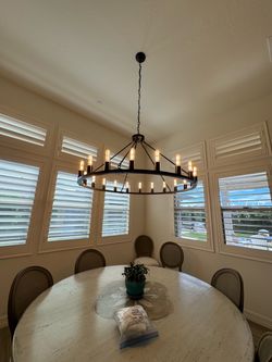 Circular dining room chandelier